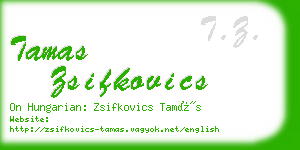 tamas zsifkovics business card